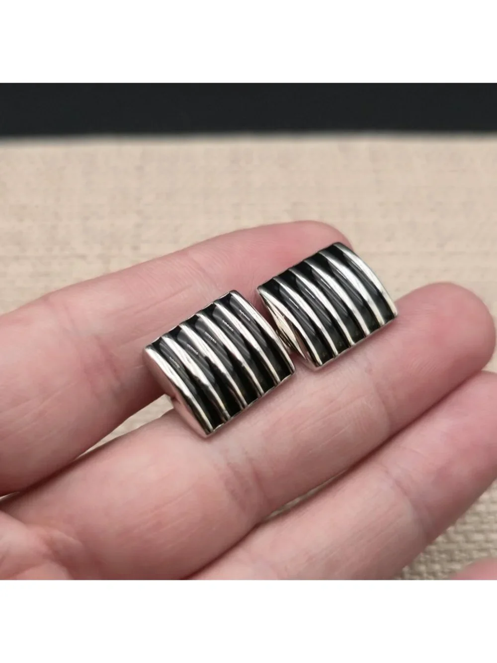 Piano Keys Cufflinks, Silver Black Music Notes Novelty Groomsmen Gift A8133